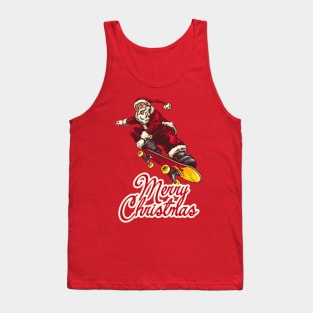 Merry Christmas Santa Claus skate skateboards Tank Top